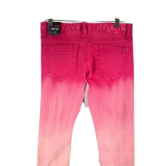 Juniors Pink Soho Babe Skinny Pants Gradient Wash - Picture 3 of 4